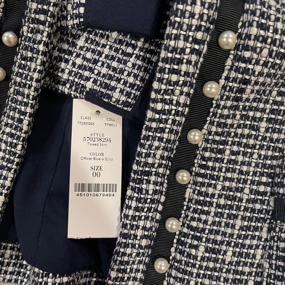 NWT Whbm Embellished Pearl Tweed Jacket & Pencil Skirt, 00 - Picture 5 of 9